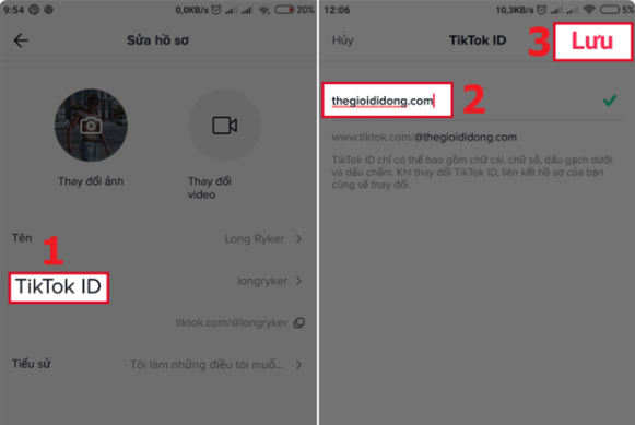 Thay đổi TIKTOK ID như thế nào